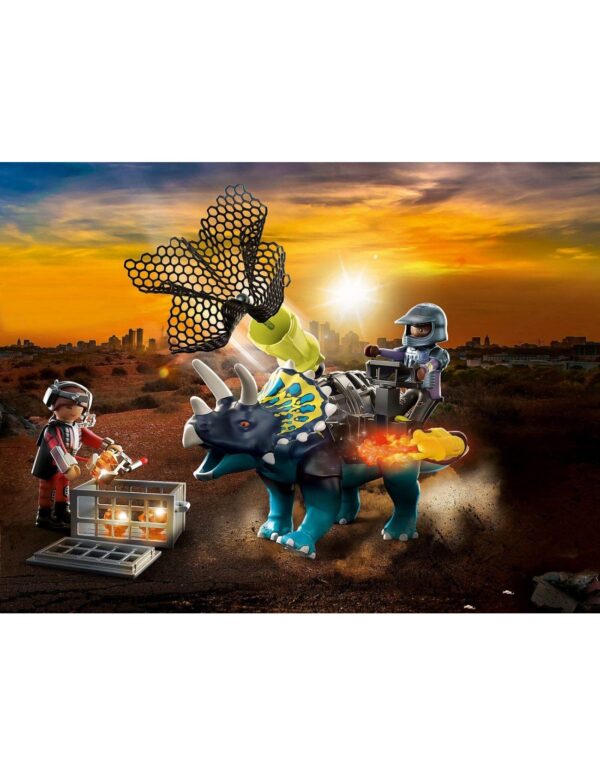 Playmobil Dino Rise Triceraptos: Τρικεράτωψ Με Πανοπλία-Κανόνι Και Μαχητές 70627