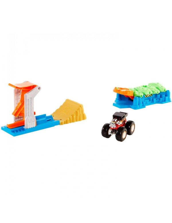 Hot Wheels Monster Trucks Σετ Παιχνιδιού – Εκτόξευση Και Σύγκρουση (GVK08)
