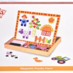 Tooky Toy Ξύλινος Μαγνητικός Πίνακας Φάρμα Διπλής Όψης (TKF014)