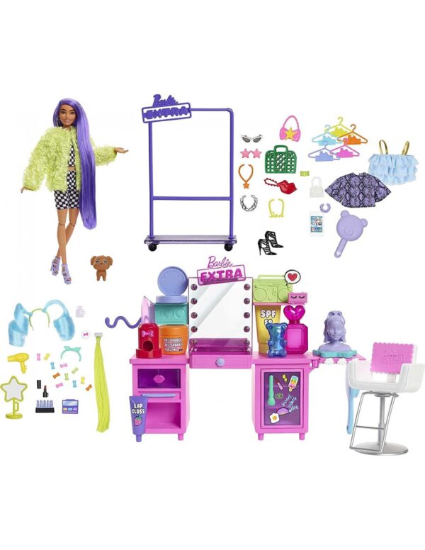 Barbie Extra Στούντιο Ομορφιάς Σετ Με Κούκλα (GYJ70)