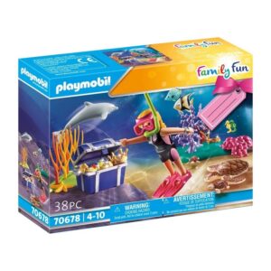 Playmobil Family Fun Gift Set Δύτρια με Σεντούκι Θησαυρού(70678)