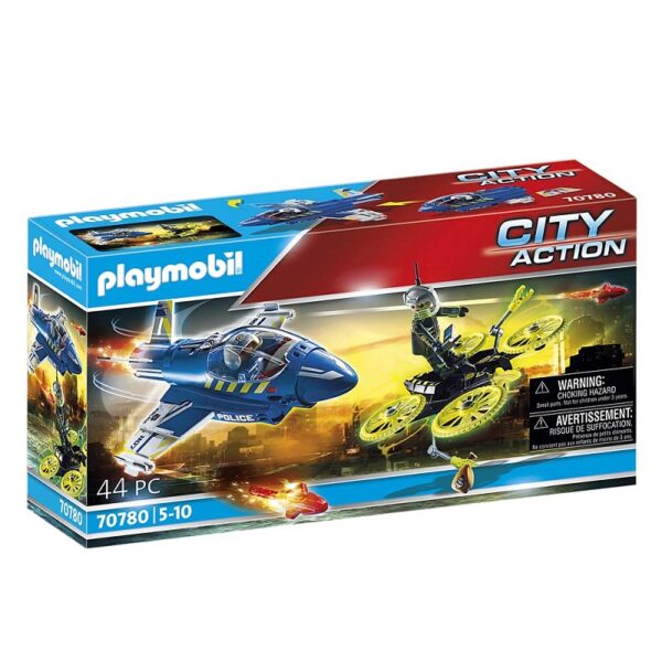 Playmobil City Action - Καταδίωξη Drone από Αστυνομικό Τζετ 70780