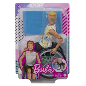 Mattel Barbie Ken Doll - Fashionistas No.167 - Κούκλα Με Αναπηρικό Καροτσάκι (gwx93)