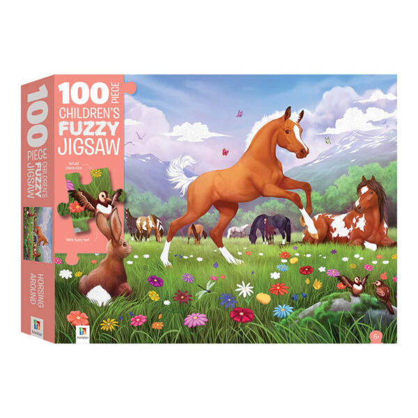 Hinkler Touch And Feel: Horsing Around Fuzzy 100 Piece J (TJ-9)