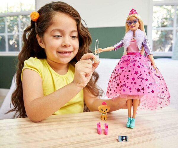 Κούκλα Barbie Μοντέρνα Πριγκίπισσα με Κουτάβι για 3+ Ετών