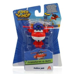 Just Toys Super Wings SuperCharge Τransform - a - Bot Police Jett