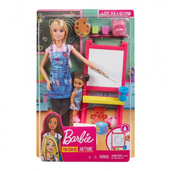 Barbie Κούκλα Δασκάλα Καλλιτεχνικών Σετ (GJM29)