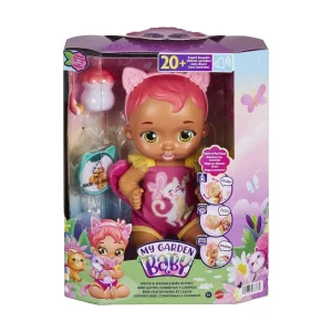 Mattel My Garden Baby Snack And Snuggle Kitten Doll- Pink HHP28