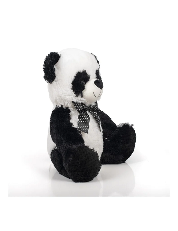 Panda Λούτρινο με Πουά Φιόγκο 38εκ (20783)