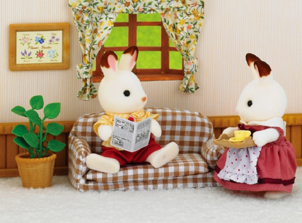 Epoch Toys Παιχνίδι Μινιατούρα Sylvanian Families Chocolate Rabbit Father Set για 3+ Ετών