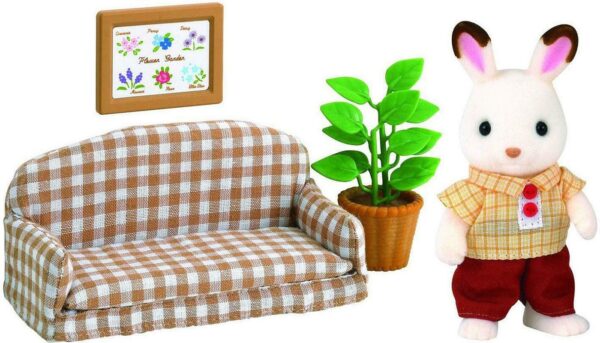 Epoch Toys Παιχνίδι Μινιατούρα Sylvanian Families Chocolate Rabbit Father Set για 3+ Ετών