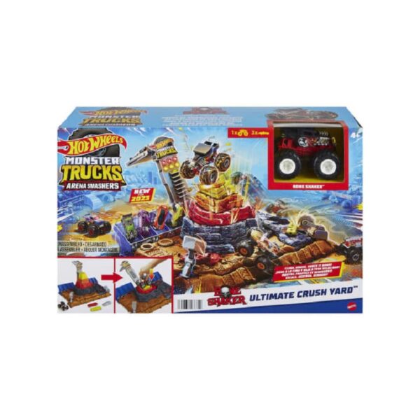 Mattel Hot Wheels - Monster Trucks Arena Smashers Bone Shaker Ultimate Crush Yard Playset HNB96