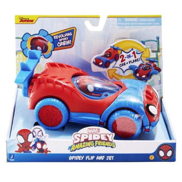 Spidey Περιστρεφόμενο όχημα Spidey 15cm 2 σε 1 JWS00080
