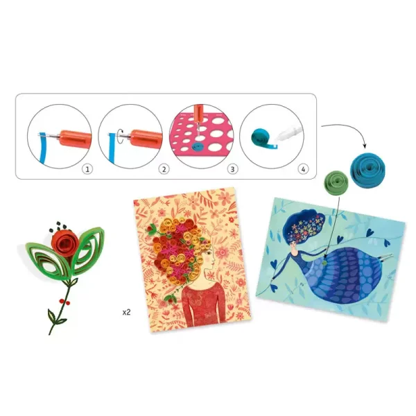 Djeco Χαρτοπλεκτική Quilling Φορέματα (08622)