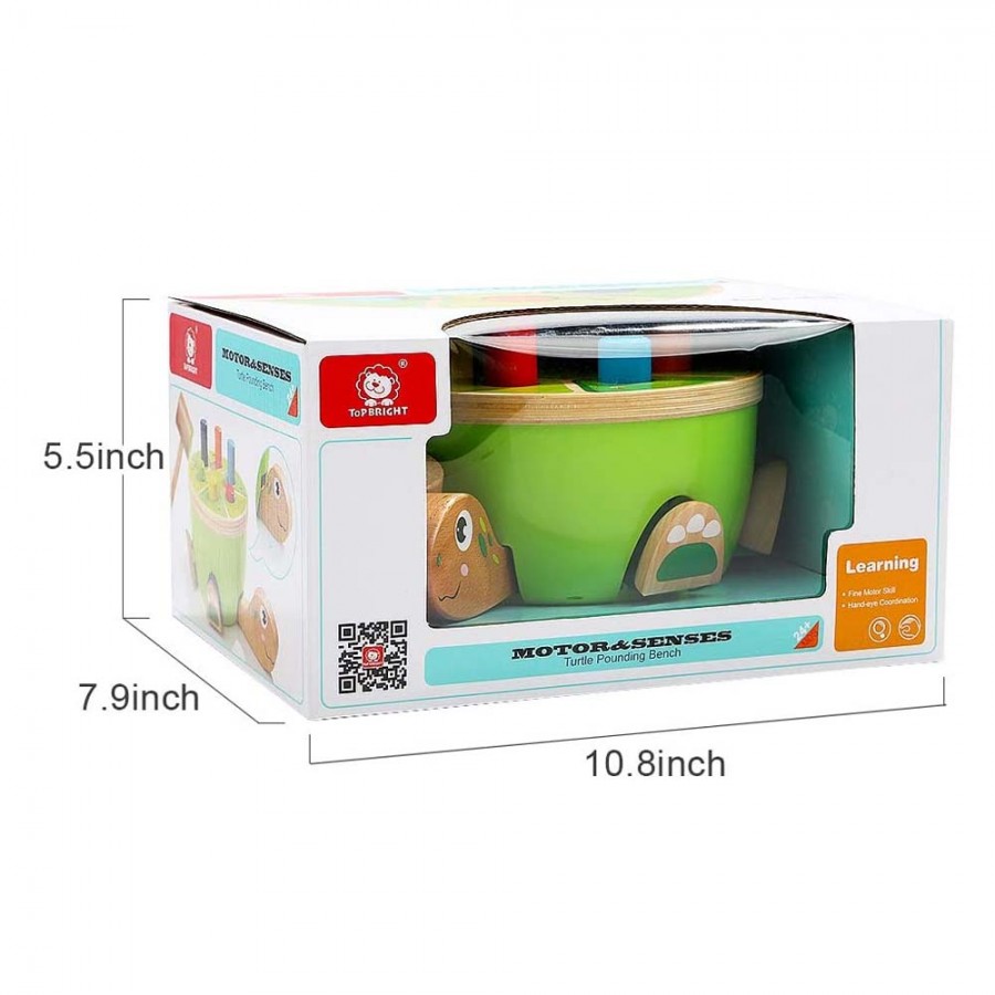 Top Bright Ξύλινη Εκπαιδευτική Χελώνα Turtle Pounding Bench (120332)