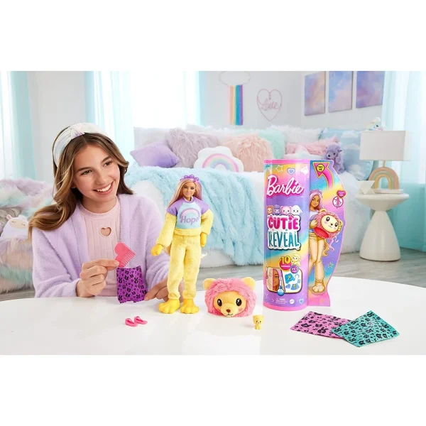 Barbie Cutie Reveal Κούκλα Λιονταράκι (HKR06)