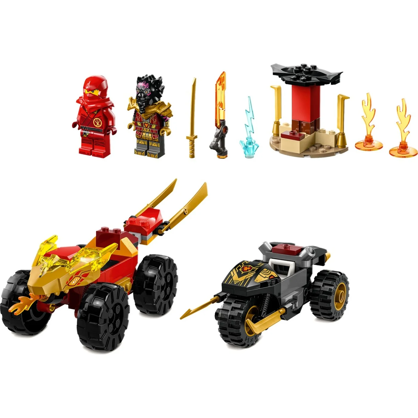LEGO Ninjago Μάχη Του Κάι Και Ρας Με Αυτοκίνητο Μηχανή (71789)