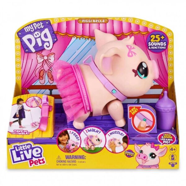 Little Live Pets Piggi Bella Γουρουνάκι Μπαλαρίνα Ηλεκτρονικό Ζωάκι (LPW01000)