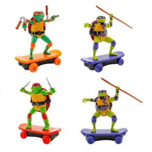 TMNT Mutant Mayhem Movie Sewer Shredders Φιγούρα 12εκ. με Σανίδα Skate - 4 Σχέδια (TU814001)