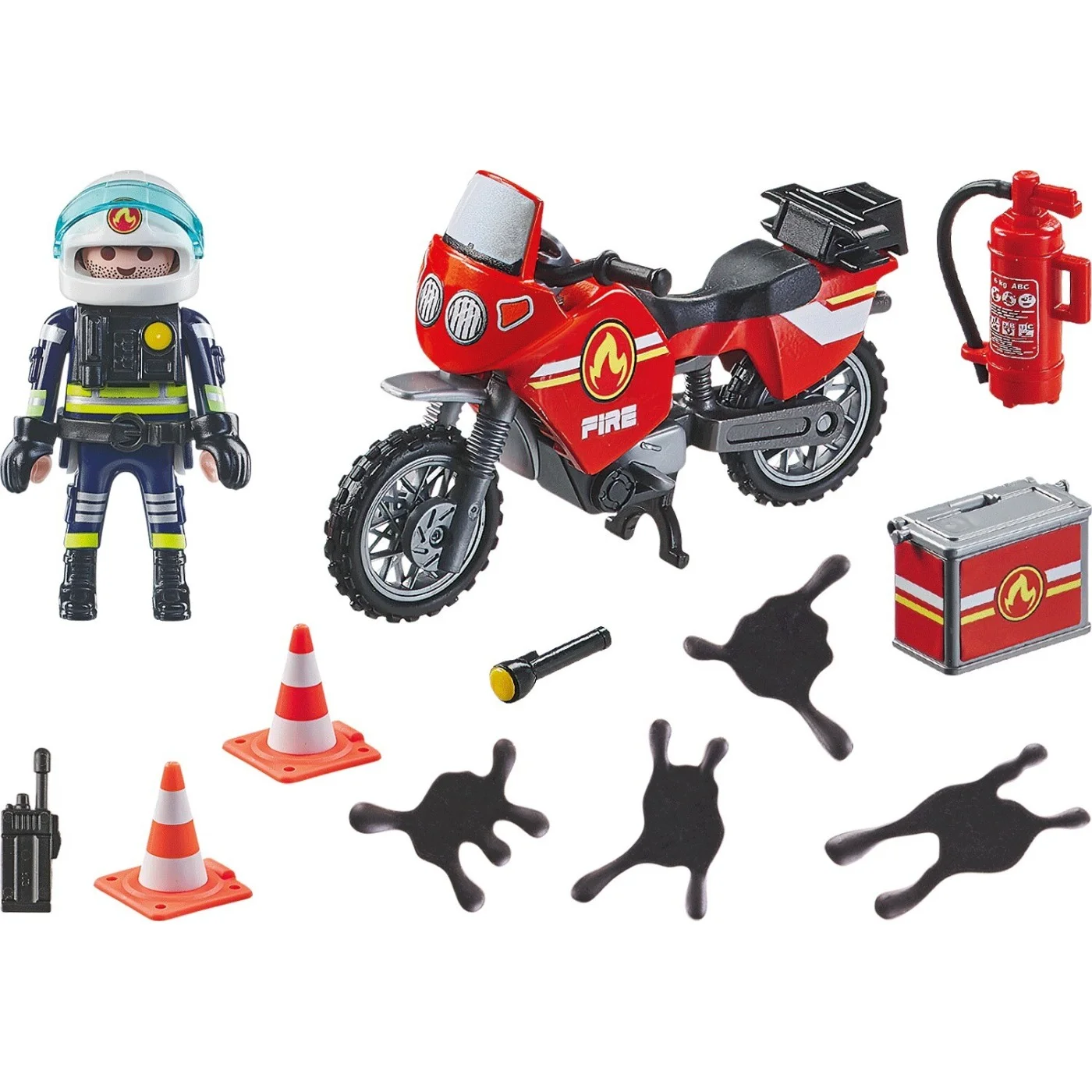 Playmobil city action πυροσβέστης με μοτοσικλέτα 71466