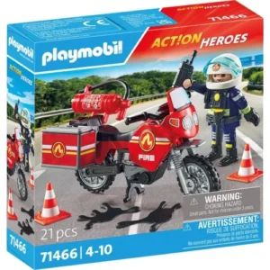 Playmobil city action πυροσβέστης με μοτοσικλέτα 71466