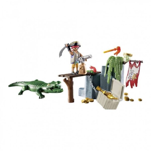 Playmobil Pirates Starter Pack Πειρατής με Αλιγάτορα (71473)