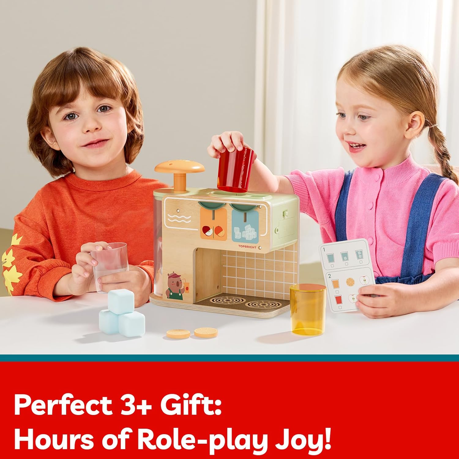 Top Bright Juice Boutique with Cups, Ice Cubes – Αποχυμωτής με 12 αξεσουάρ για 3+ Ετών (121224 )