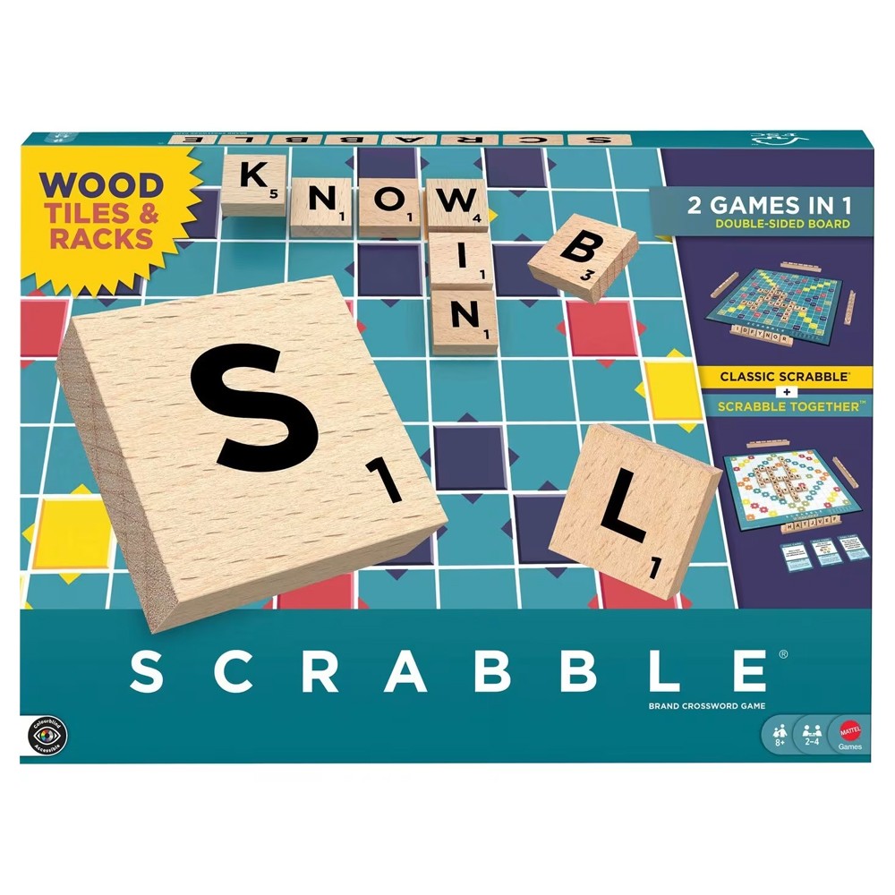 Mattel Scrabble Με Ξύλινα Γράμματα (JLJ58)