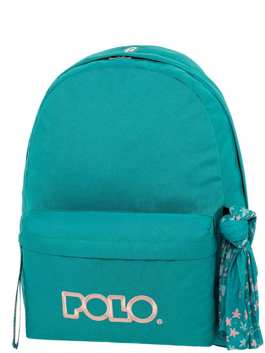 Polo Original Scarf Σχολική Τσάντα Πλάτης Γυμνασίου - Λυκείου Τιρκουάζ με Θήκη για Παγούρι 20lt 2025
