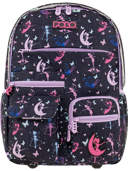 Polo Youngster Σχολική Τσάντα Πλάτης Μαύρη 22lt
