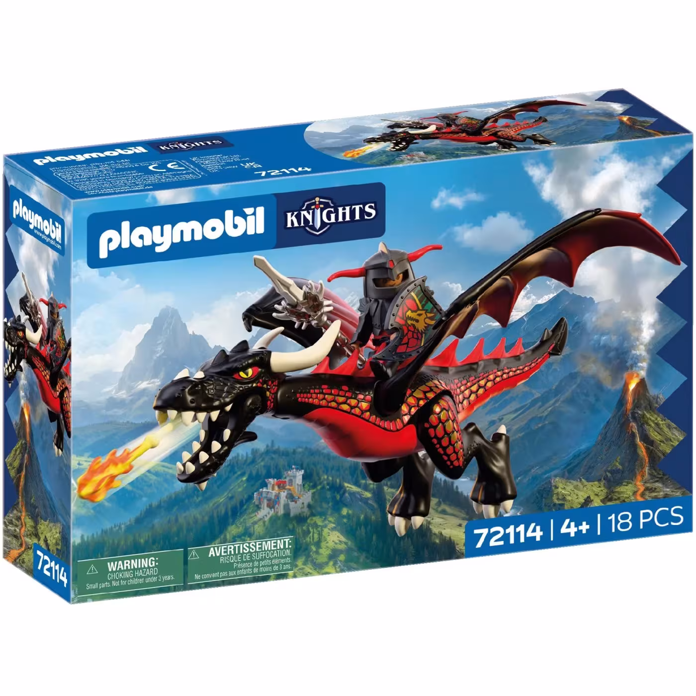 Playmobil Country Μαύρος Δράκος Και Ιππότης 72114
