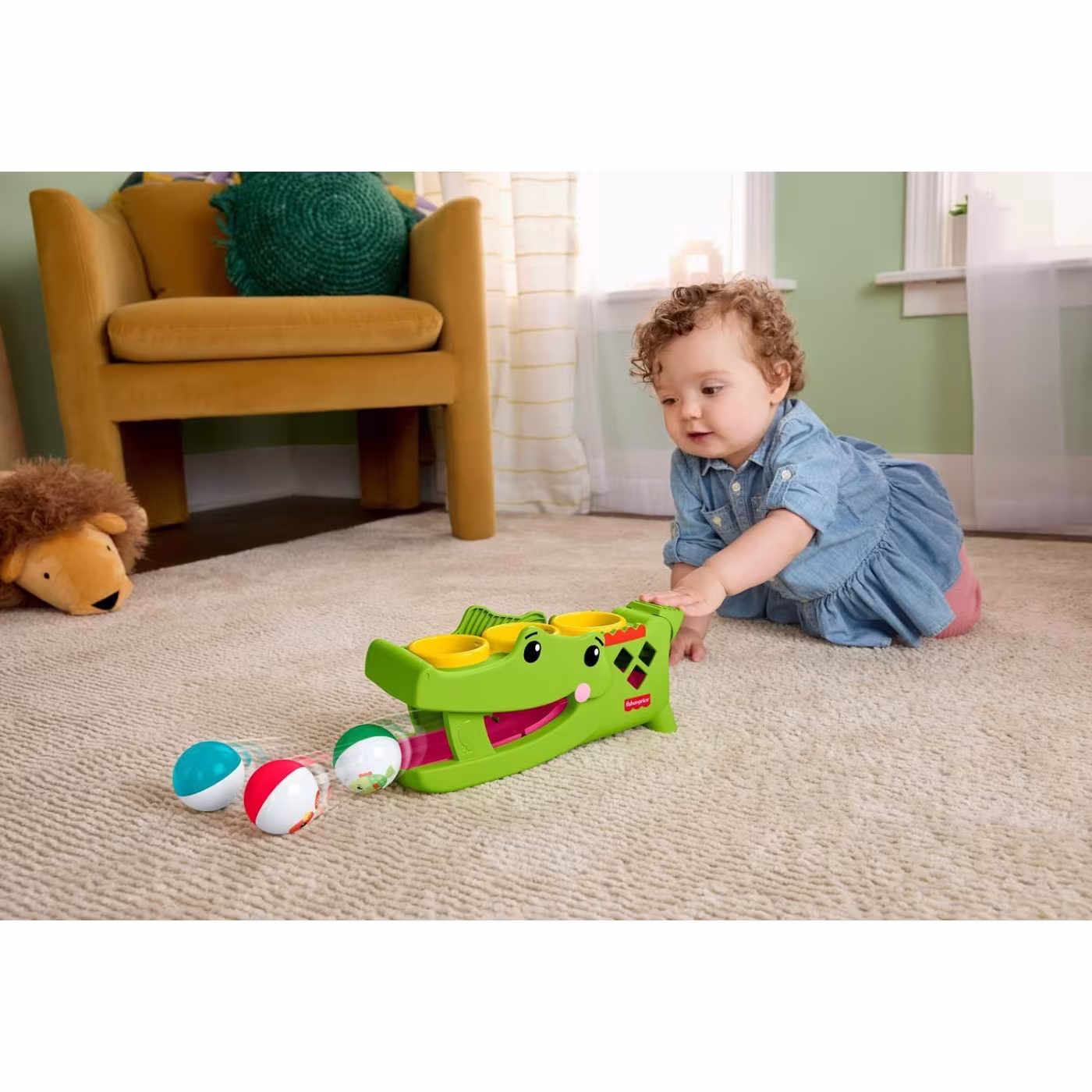 Mattel fisher-price κροκοδειλος παιχνιδι με μπαλιτσες (JLB94)